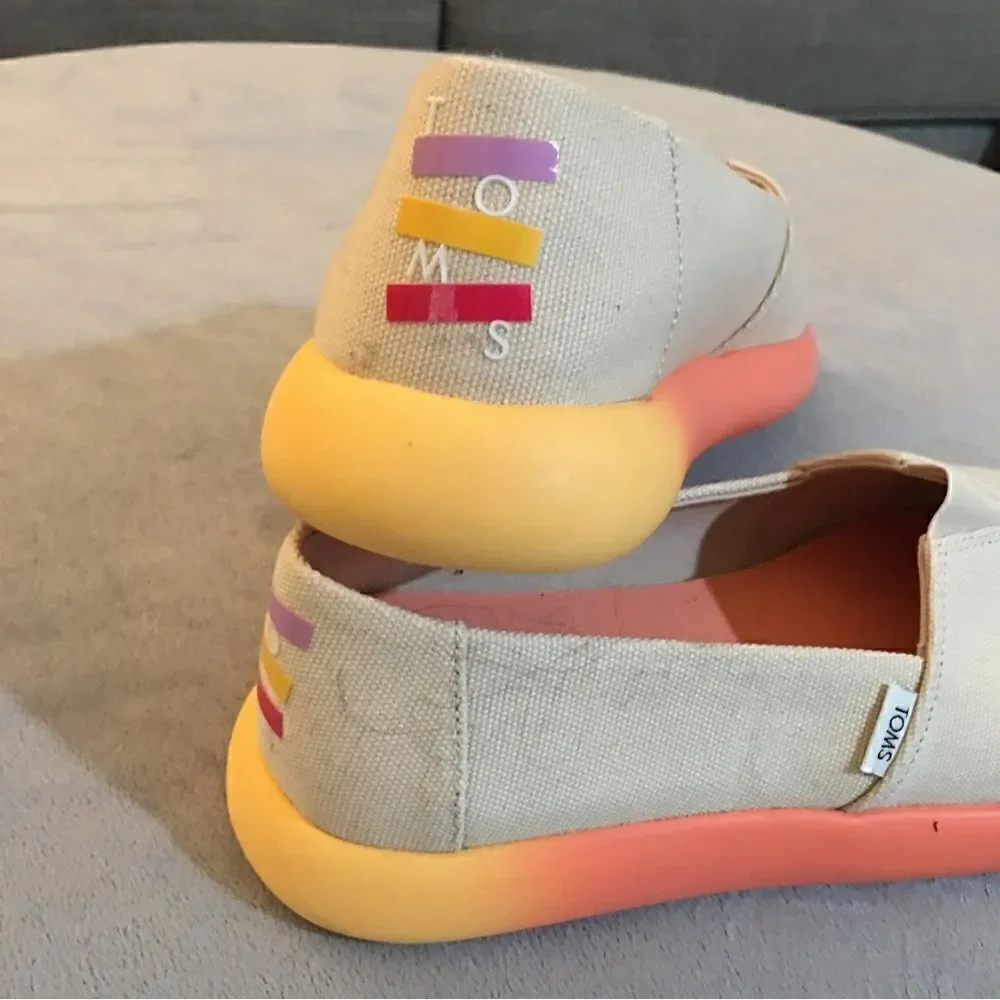 TOMS NATURAL, OMBRE CHUNKY SOLE SLIP ONS